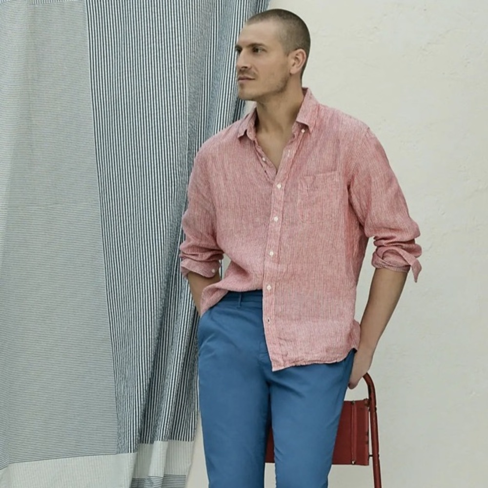 J. Crew Slim Baird McNutt Irish Linen Shirt